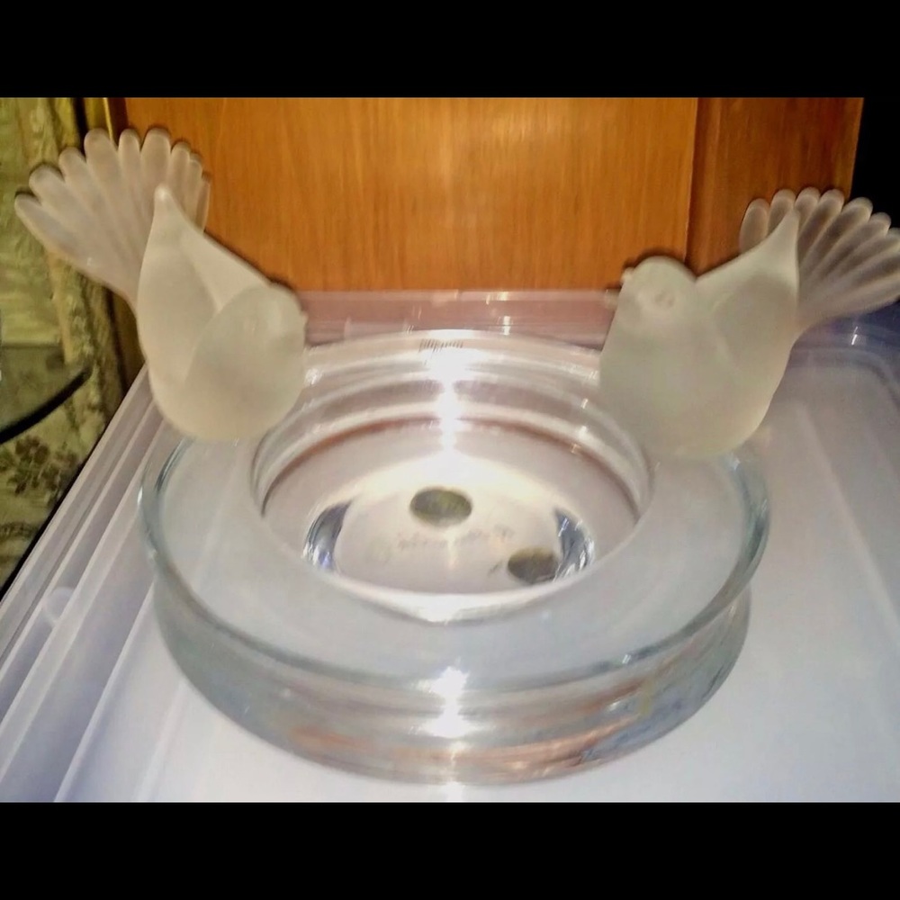 New Vintag R. Anatra Birds Bowl Murano Glass Italy